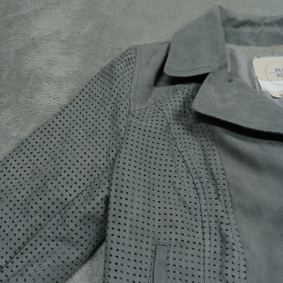 Hei Hei‎ Jacket Womens XS Gray Moto Zip Preppy Boho Anthropologie - Picture 2 of 8